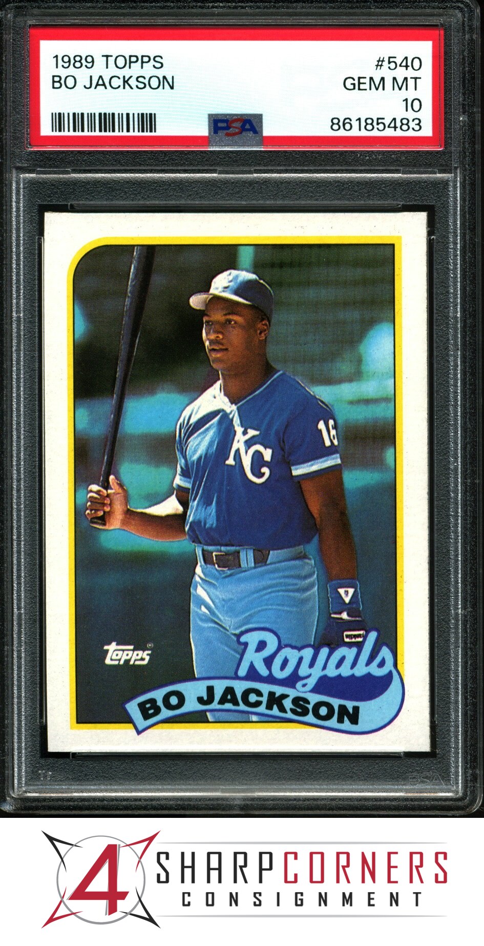 1989 Topps #540 Bo Jackson Baseball Card - Kansas City Royals