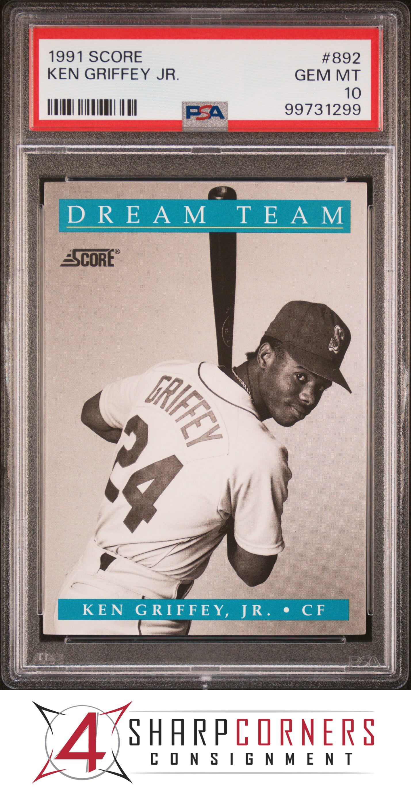 1991 SCORE #892 KEN GRIFFEY JR. DREAM TEAM MARINERS HOF PSA 10 - Picture 27 of 64