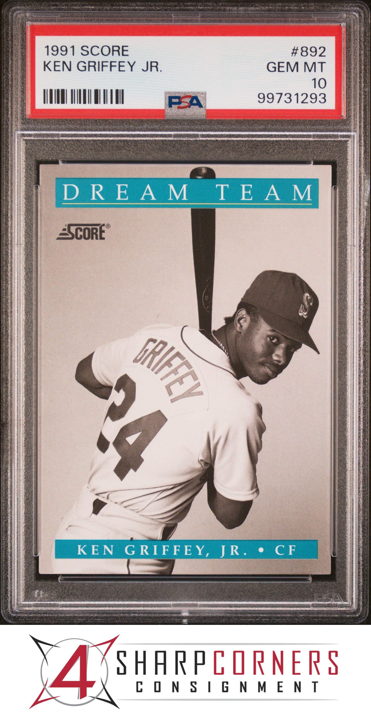 1991 SCORE #892 KEN GRIFFEY JR. DREAM TEAM MARINERS HOF PSA 10 - Picture 31 of 64