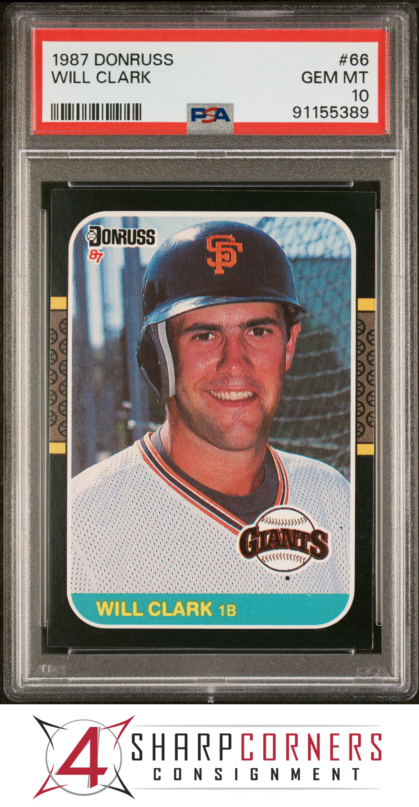 1987 DONRUSS #66 WILL CLARK RC GIANTS PSA 10 - Picture 15 of 52