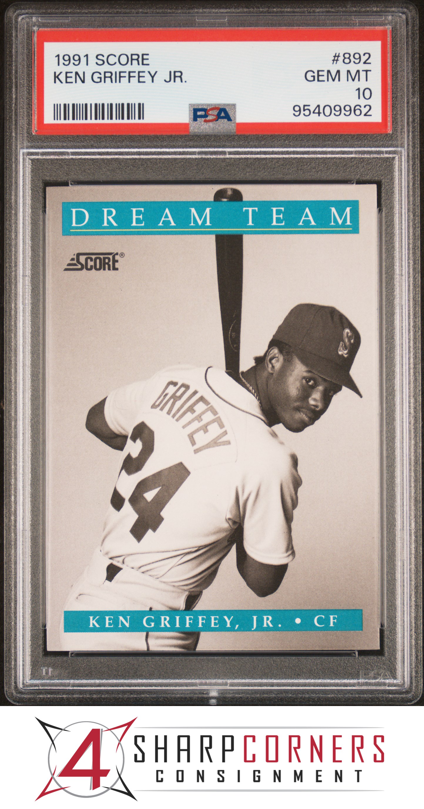 1991 SCORE #892 KEN GRIFFEY JR. DREAM TEAM MARINERS HOF PSA 10 - Picture 9 of 64