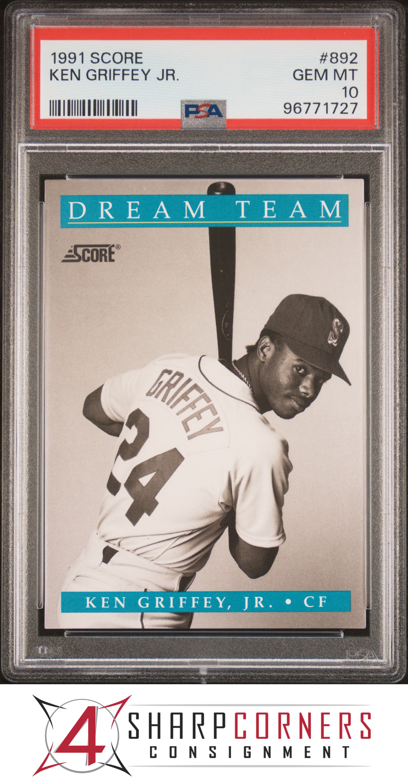 1991 SCORE #892 KEN GRIFFEY JR. DREAM TEAM MARINERS HOF PSA 10 - Picture 11 of 64