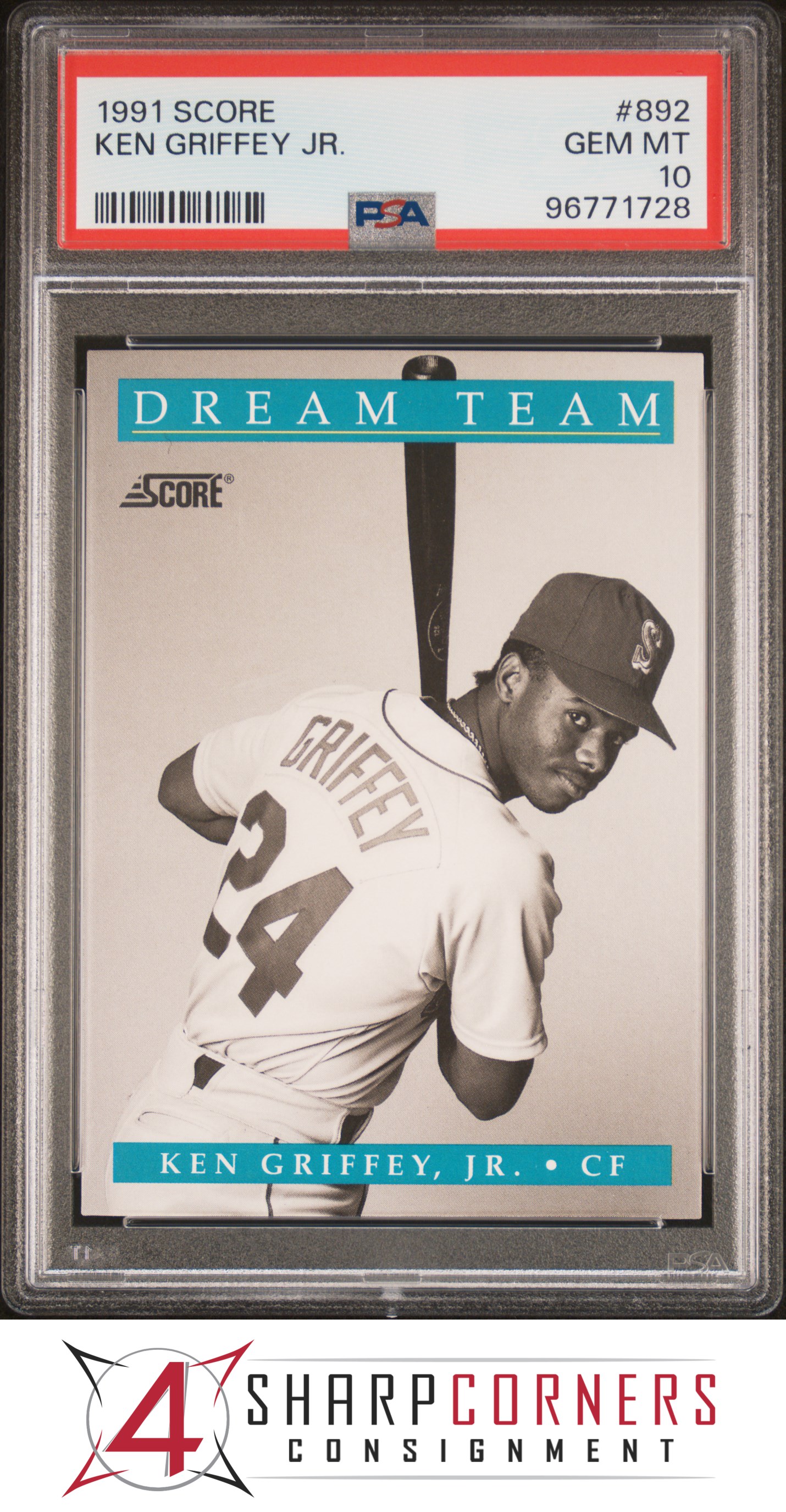 1991 SCORE #892 KEN GRIFFEY JR. DREAM TEAM MARINERS HOF PSA 10 - Picture 15 of 64