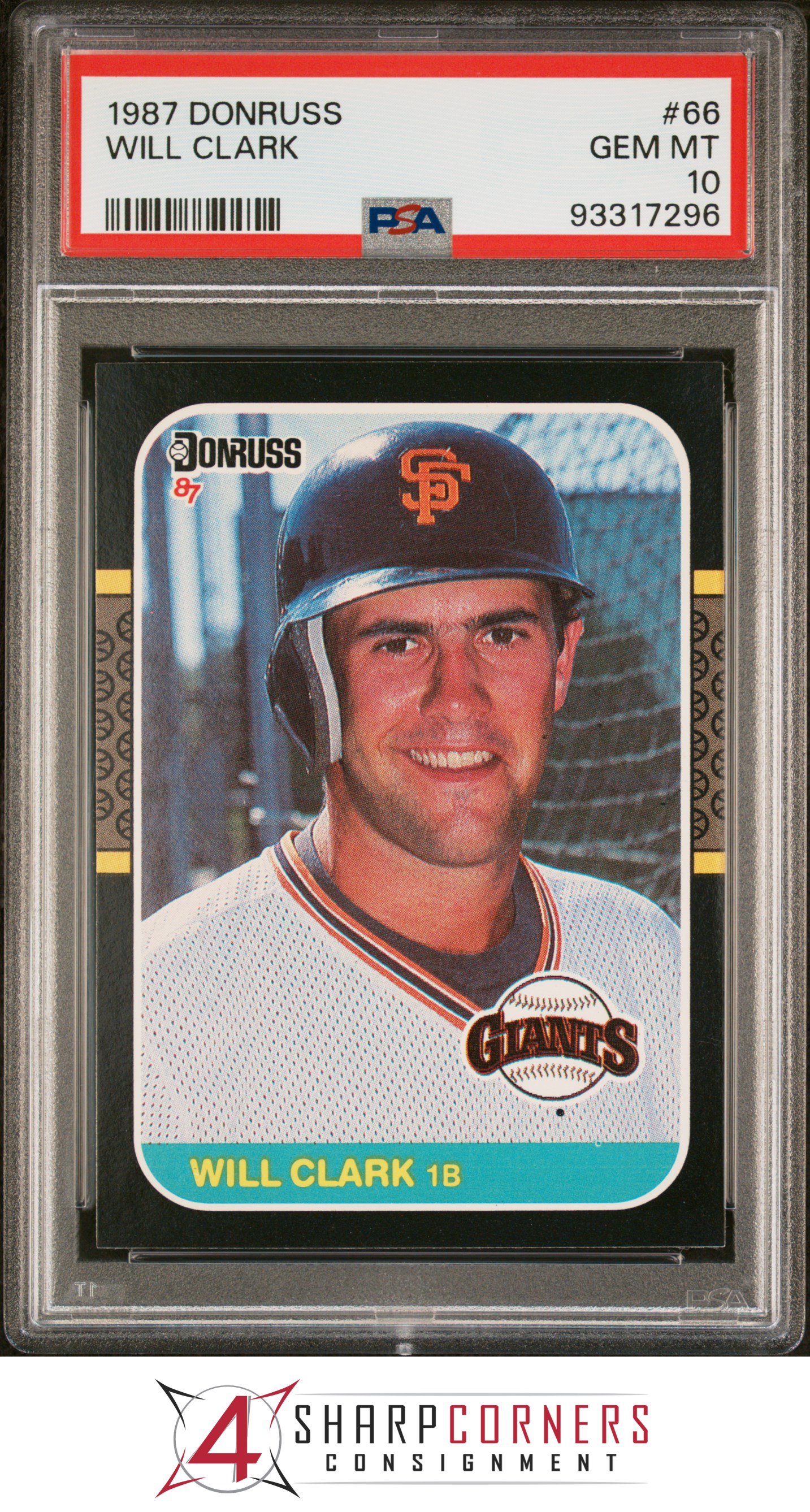1987 DONRUSS #66 WILL CLARK RC GIANTS PSA 10 - Picture 7 of 52