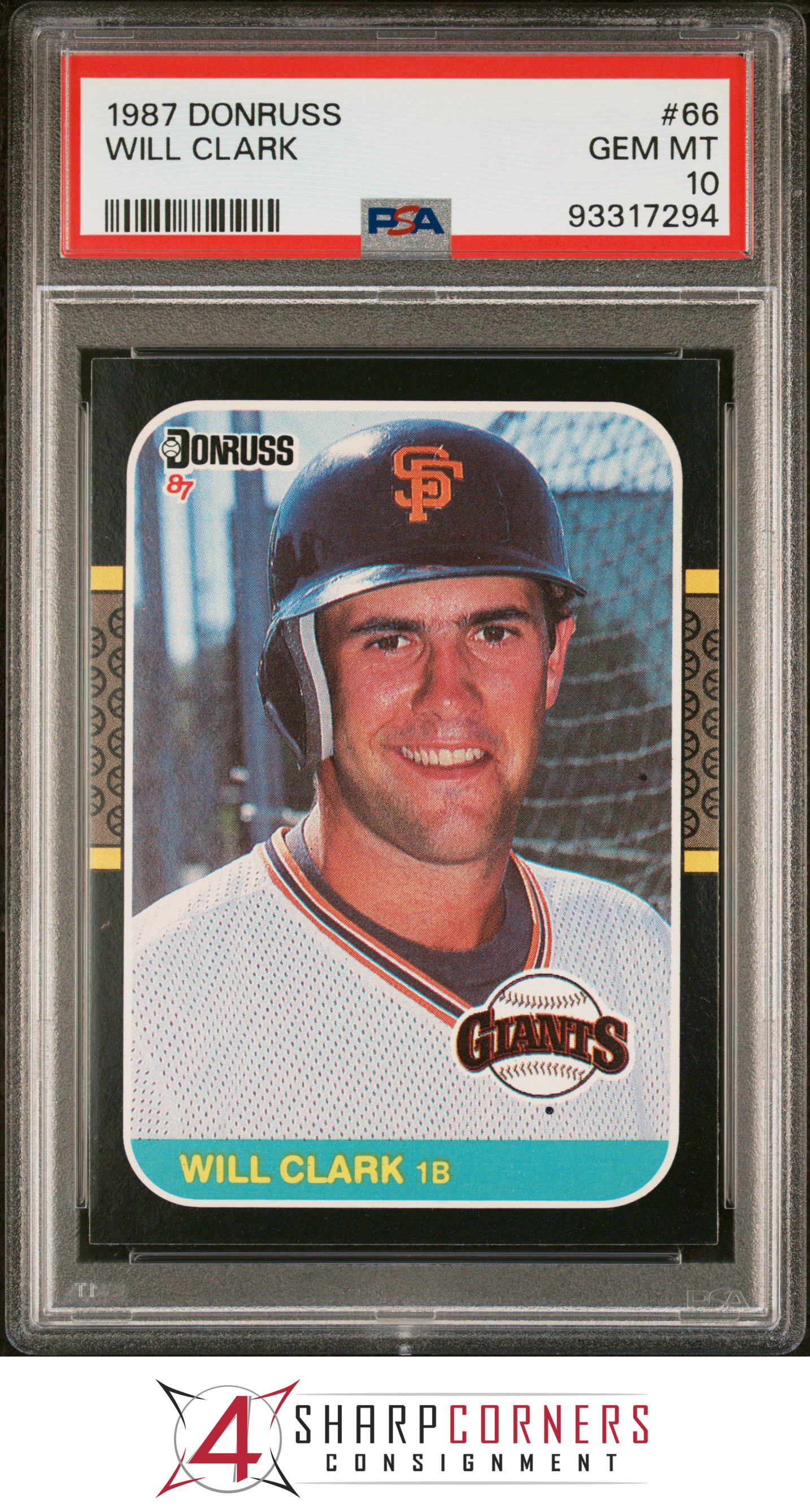 1987 DONRUSS #66 WILL CLARK RC GIANTS PSA 10 - Picture 9 of 52