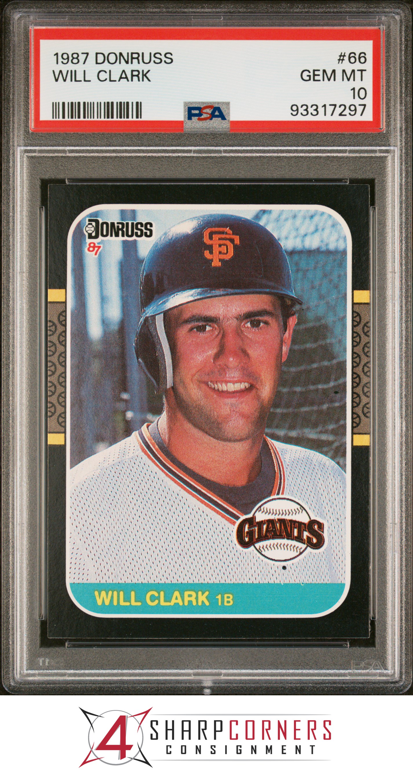 1987 DONRUSS #66 WILL CLARK RC GIANTS PSA 10 - Picture 11 of 52