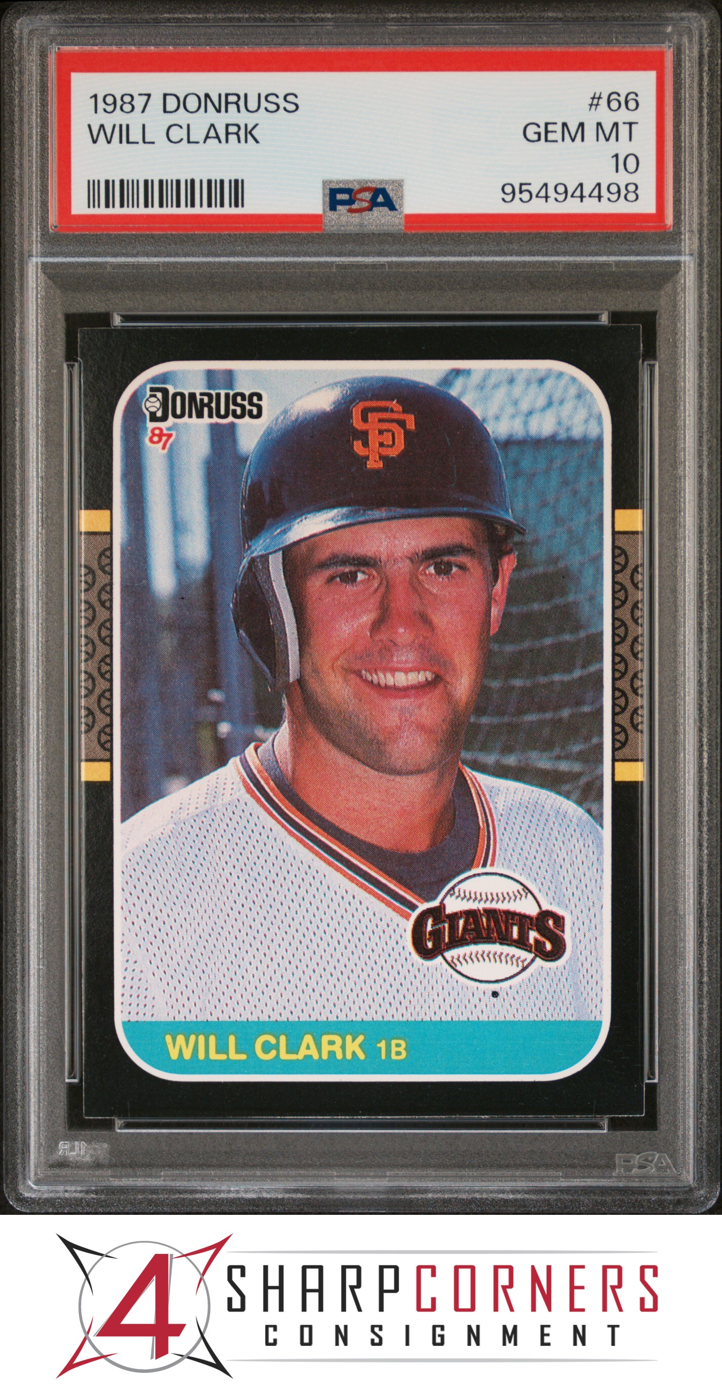 1987 DONRUSS #66 WILL CLARK RC GIANTS PSA 10 - Picture 23 of 52