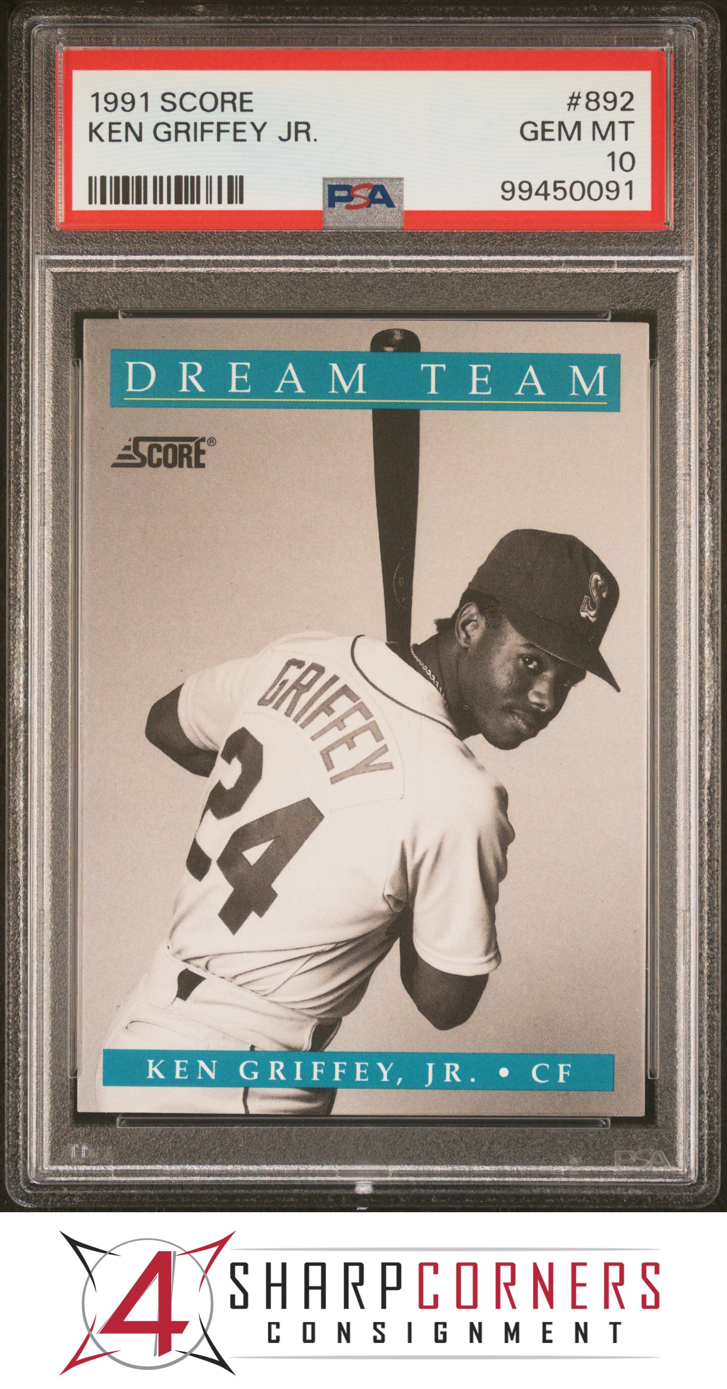 1991 SCORE #892 KEN GRIFFEY JR. DREAM TEAM MARINERS HOF PSA 10 - Picture 25 of 64