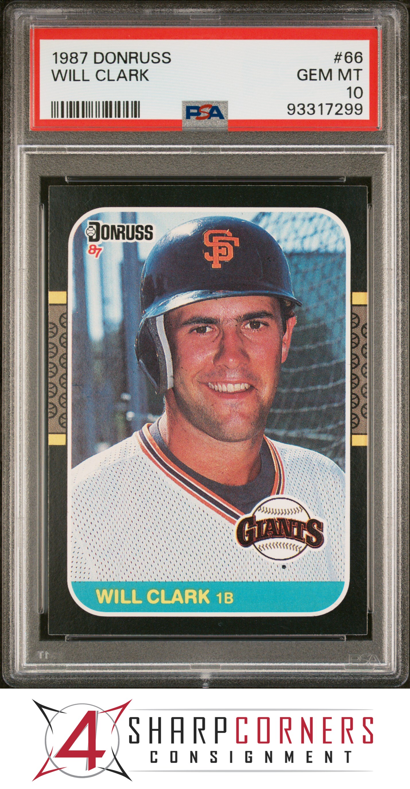 1987 DONRUSS #66 WILL CLARK RC GIANTS PSA 10 - Picture 31 of 52