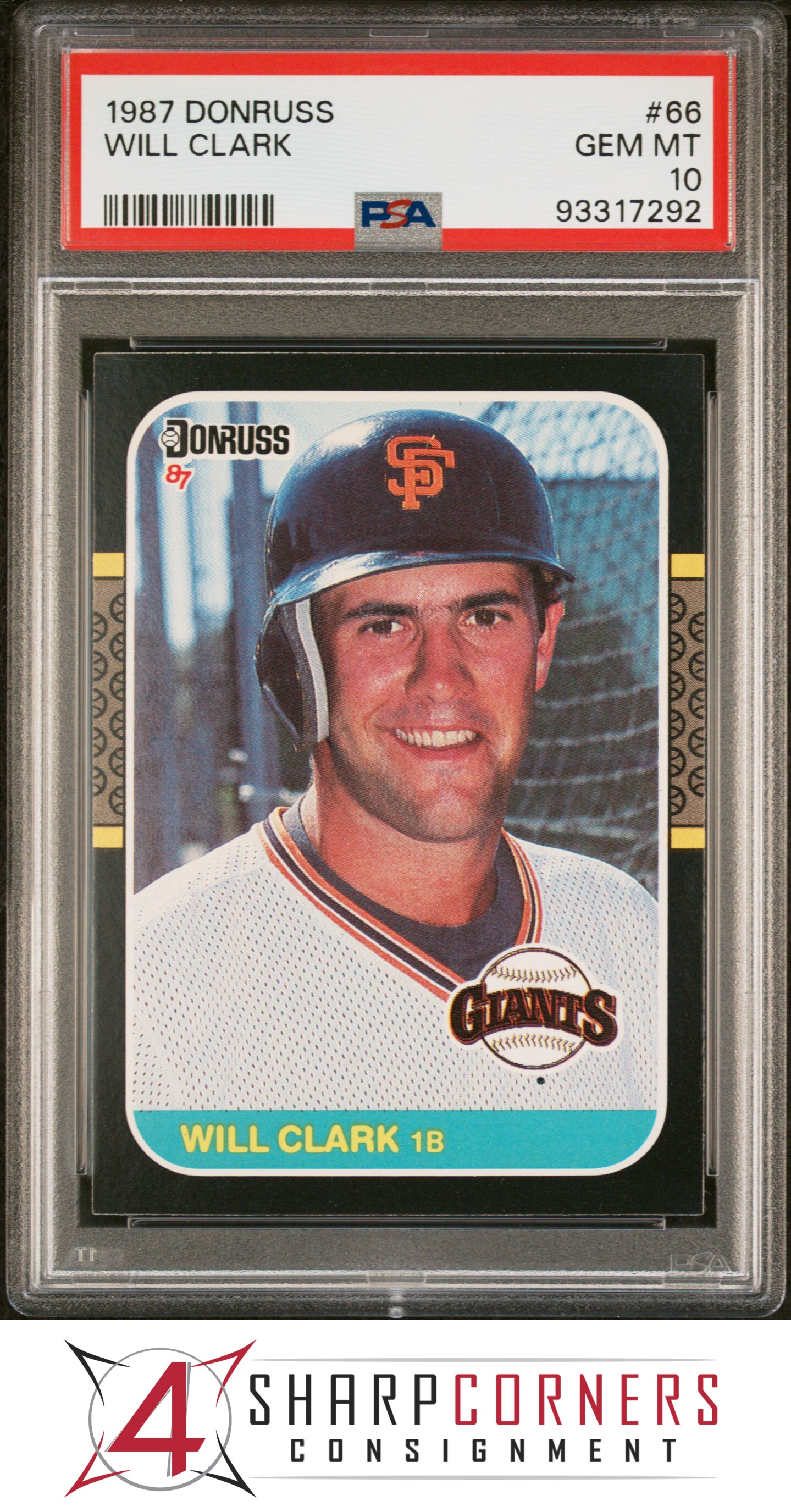 1987 DONRUSS #66 WILL CLARK RC GIANTS PSA 10 - Picture 33 of 52