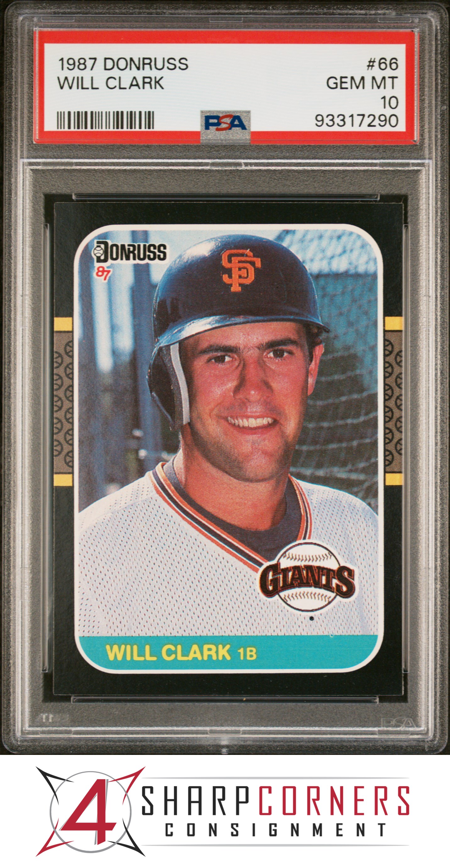 1987 DONRUSS #66 WILL CLARK RC GIANTS PSA 10 - Picture 35 of 52