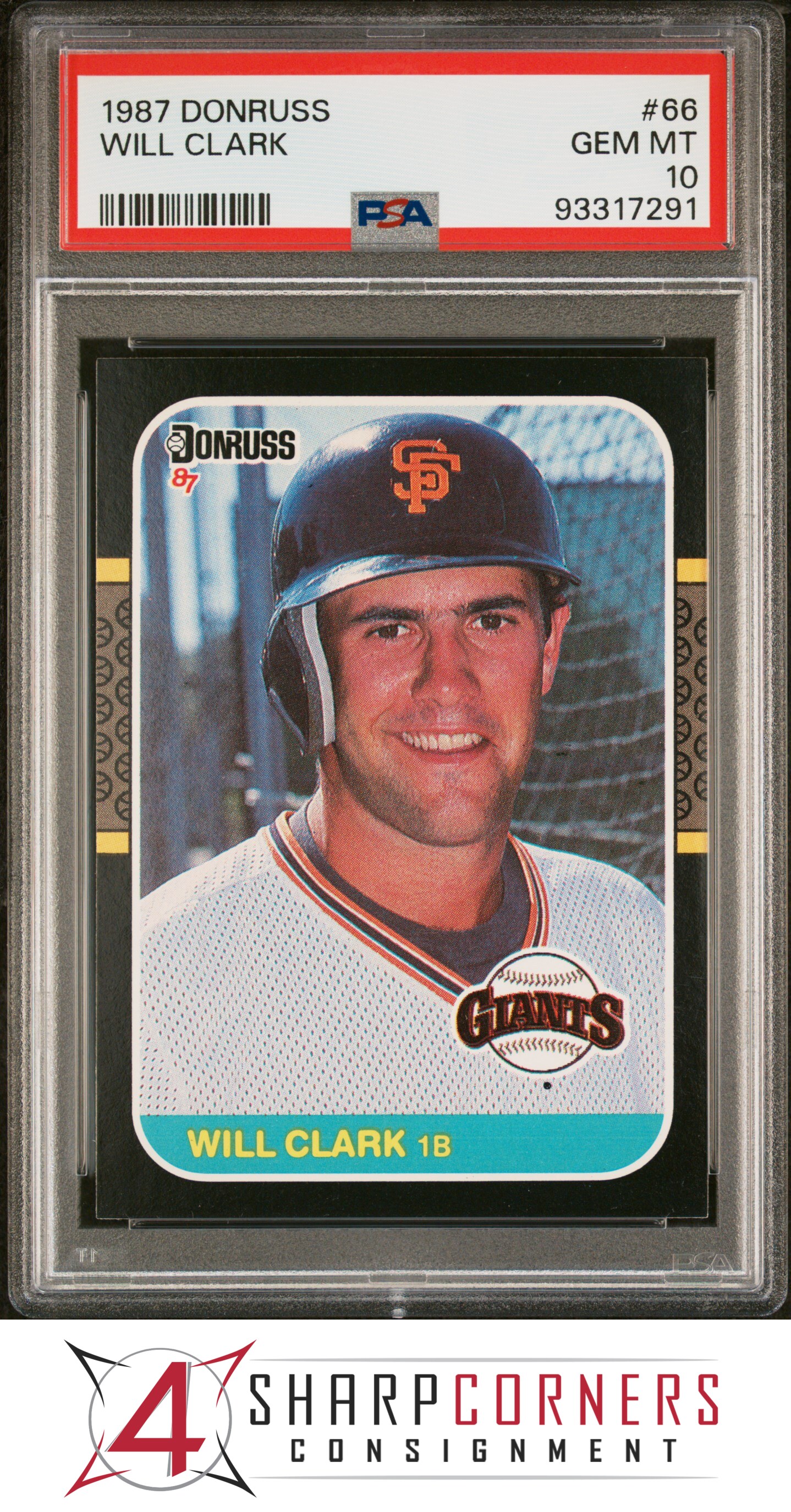 1987 DONRUSS #66 WILL CLARK RC GIANTS PSA 10 - Picture 41 of 52