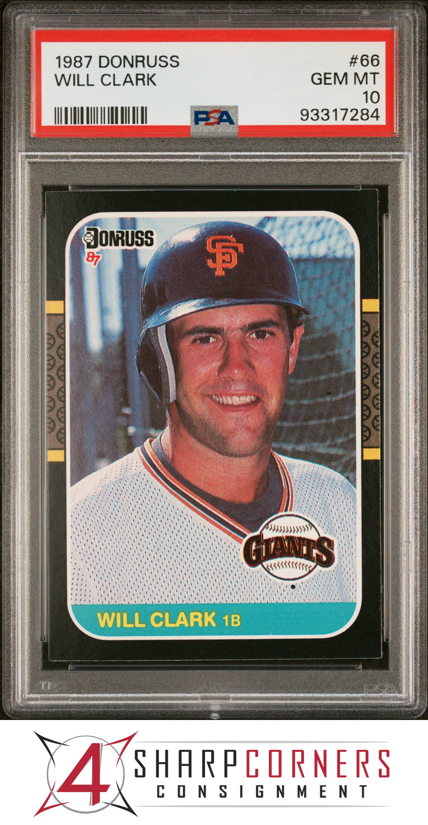1987 DONRUSS #66 WILL CLARK RC GIANTS PSA 10 - Picture 45 of 52