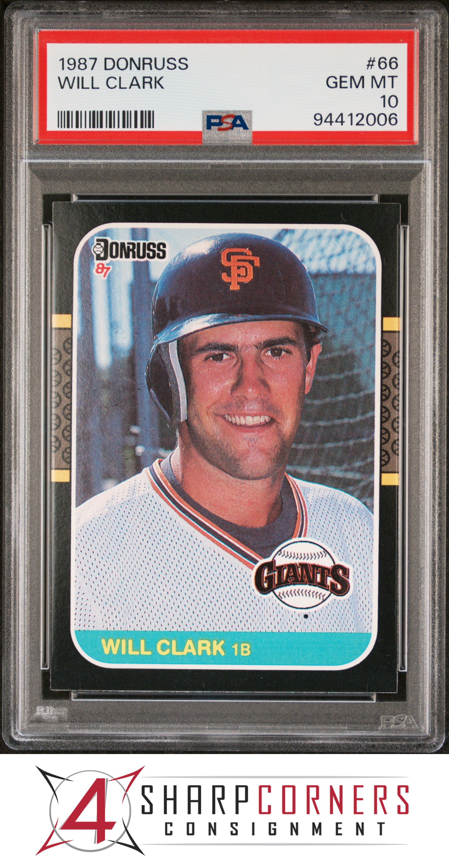 1987 DONRUSS #66 WILL CLARK RC GIANTS PSA 10 - Picture 17 of 52
