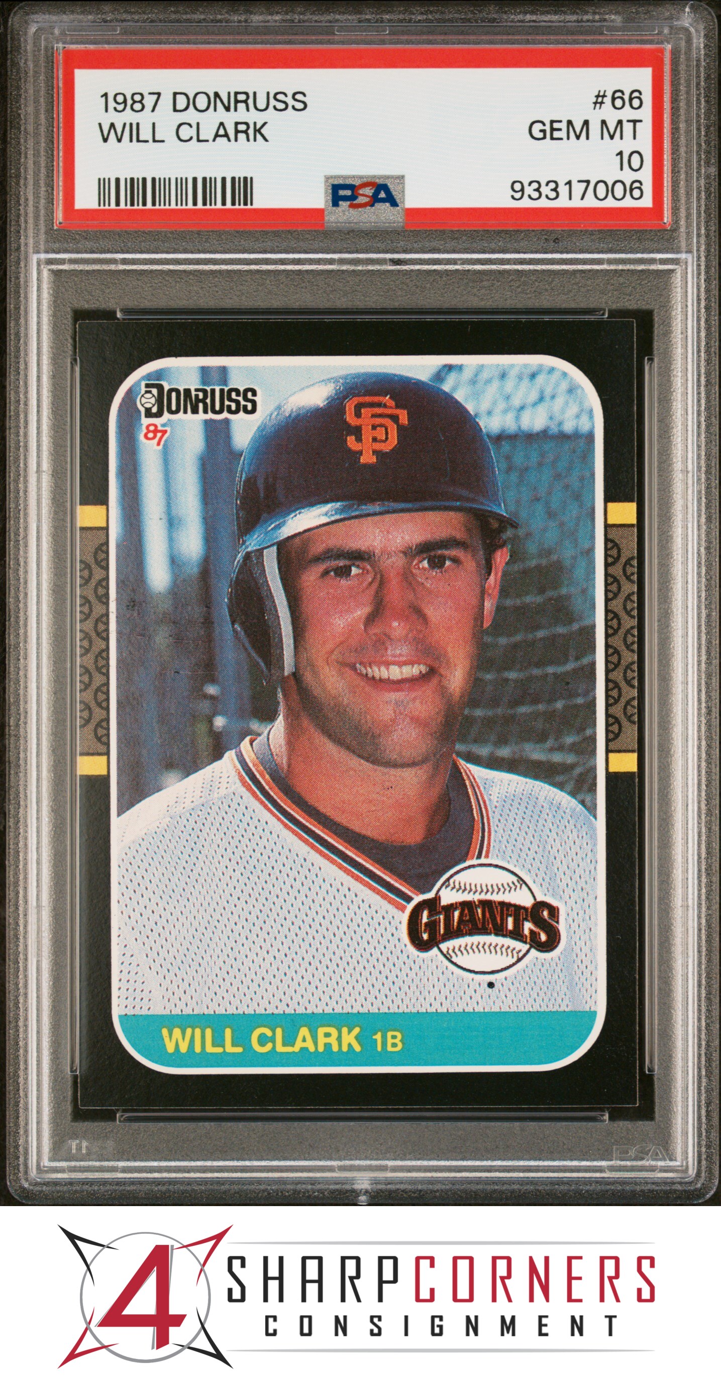 1987 DONRUSS #66 WILL CLARK RC GIANTS PSA 10 - Picture 29 of 52