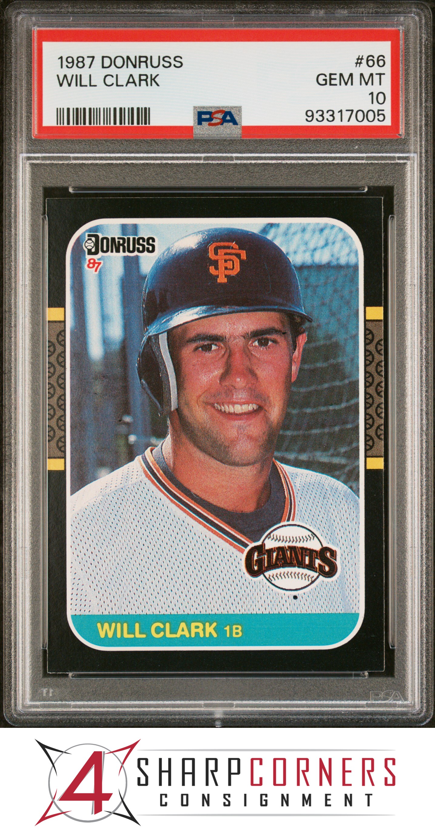 1987 DONRUSS #66 WILL CLARK RC GIANTS PSA 10 - Picture 39 of 52
