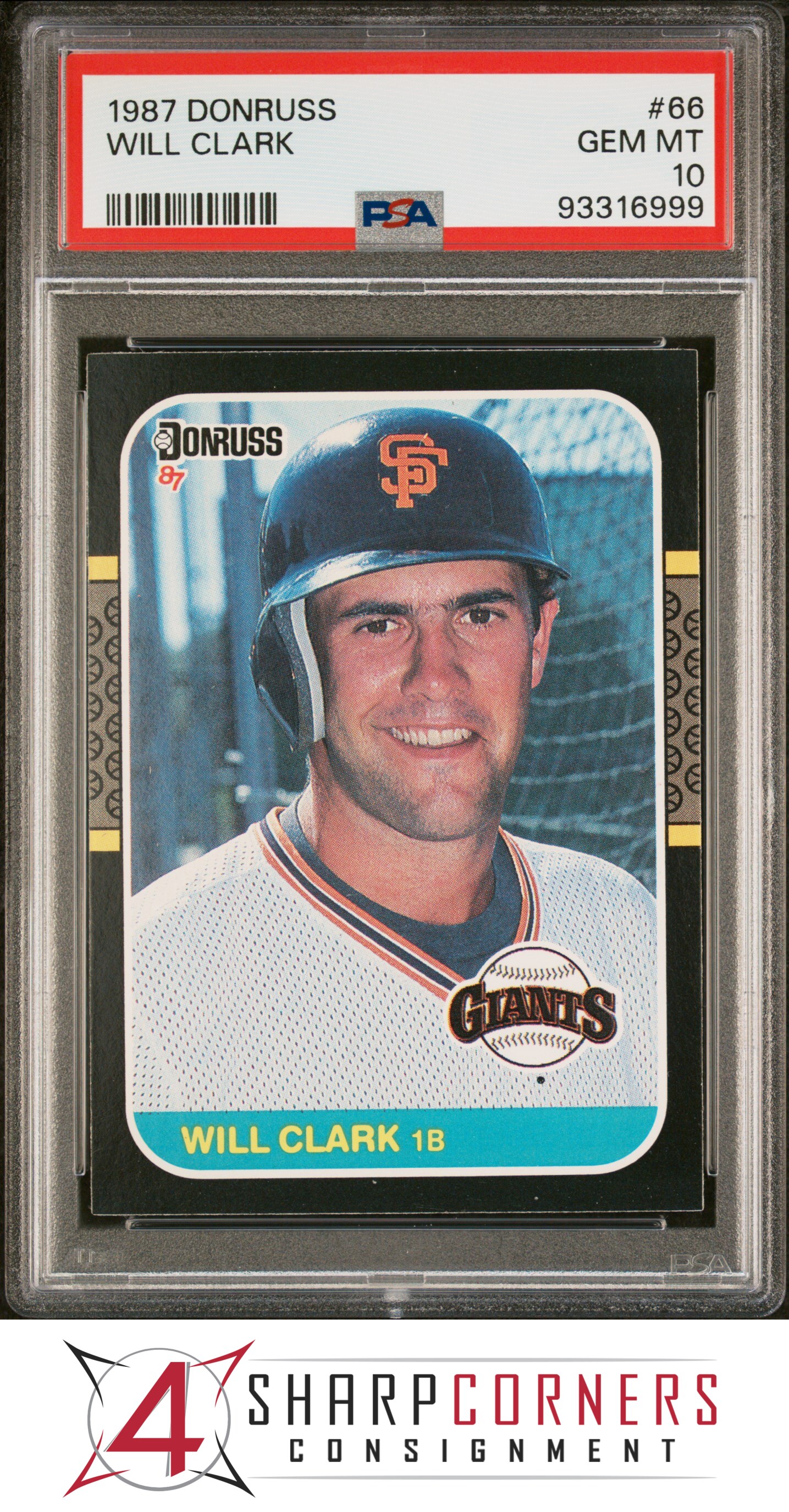 1987 DONRUSS #66 WILL CLARK RC GIANTS PSA 10 - Picture 51 of 52