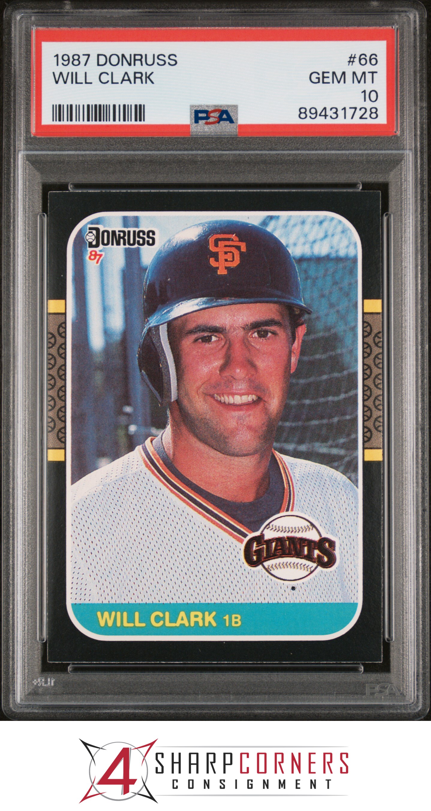 1987 DONRUSS #66 WILL CLARK RC GIANTS PSA 10 - Picture 3 of 52