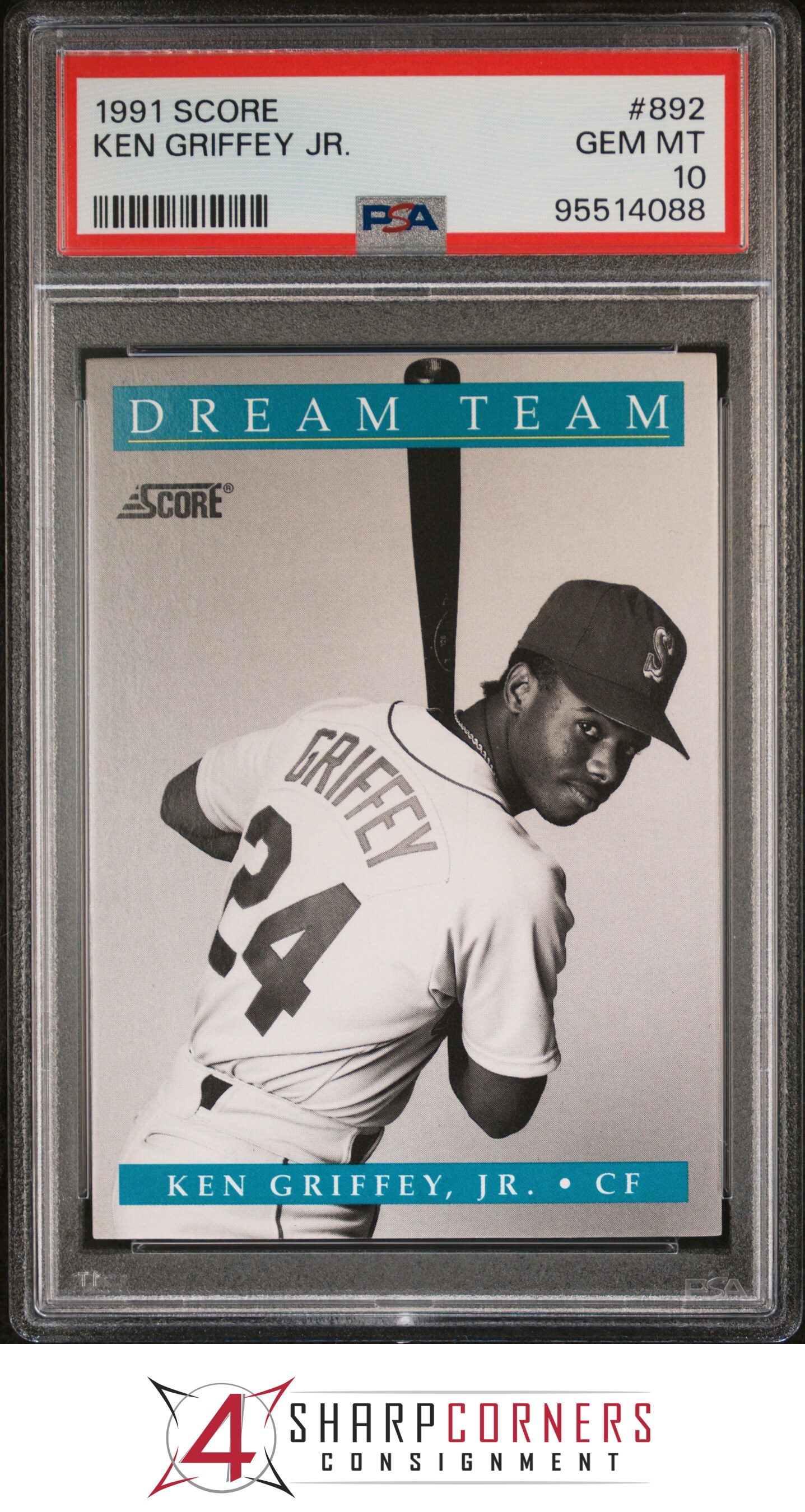 1991 SCORE #892 KEN GRIFFEY JR. DREAM TEAM MARINERS HOF PSA 10 - Picture 7 of 64