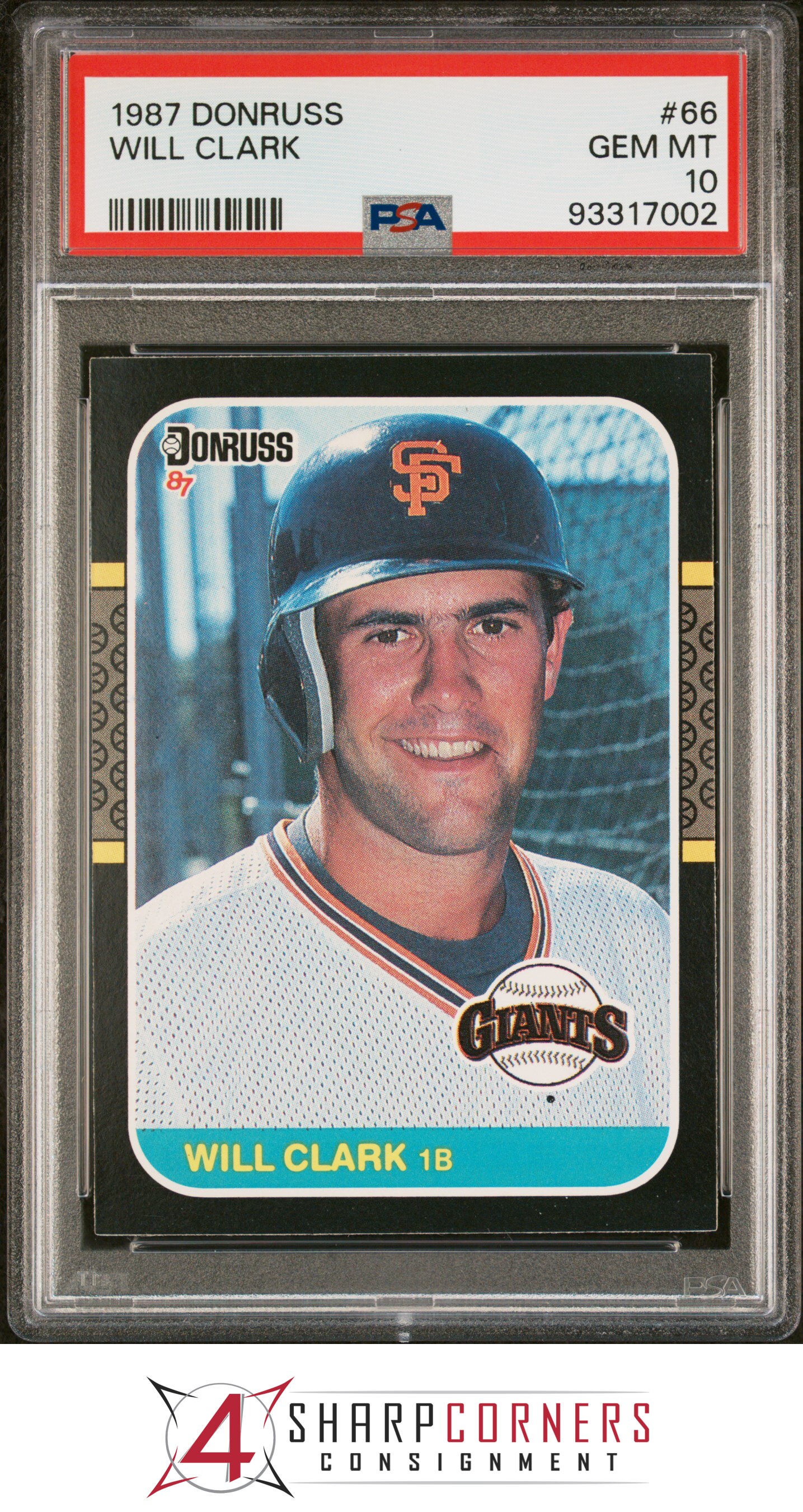 1987 DONRUSS #66 WILL CLARK RC GIANTS PSA 10 - Picture 19 of 52