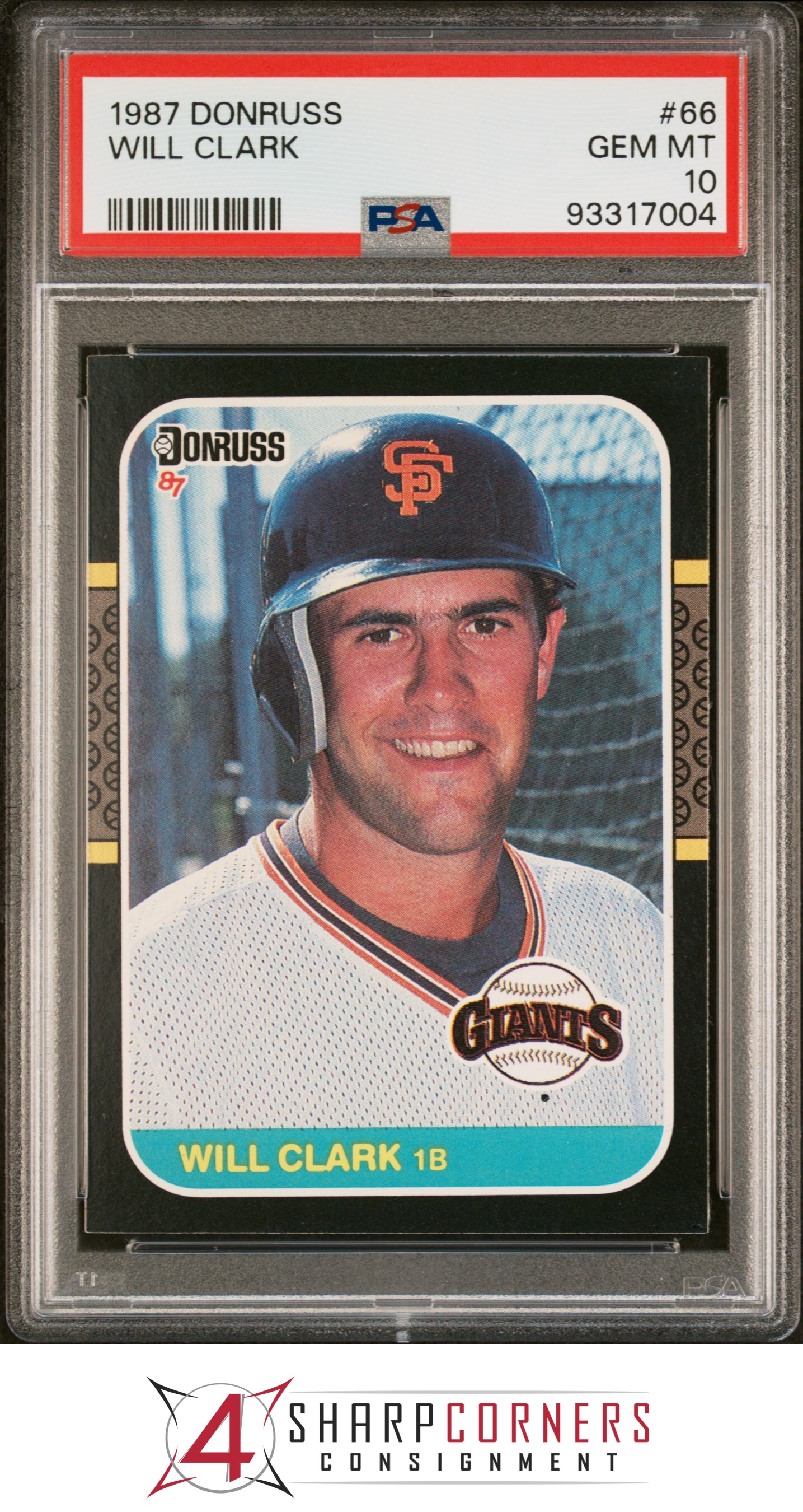 1987 DONRUSS #66 WILL CLARK RC GIANTS PSA 10 - Picture 21 of 52