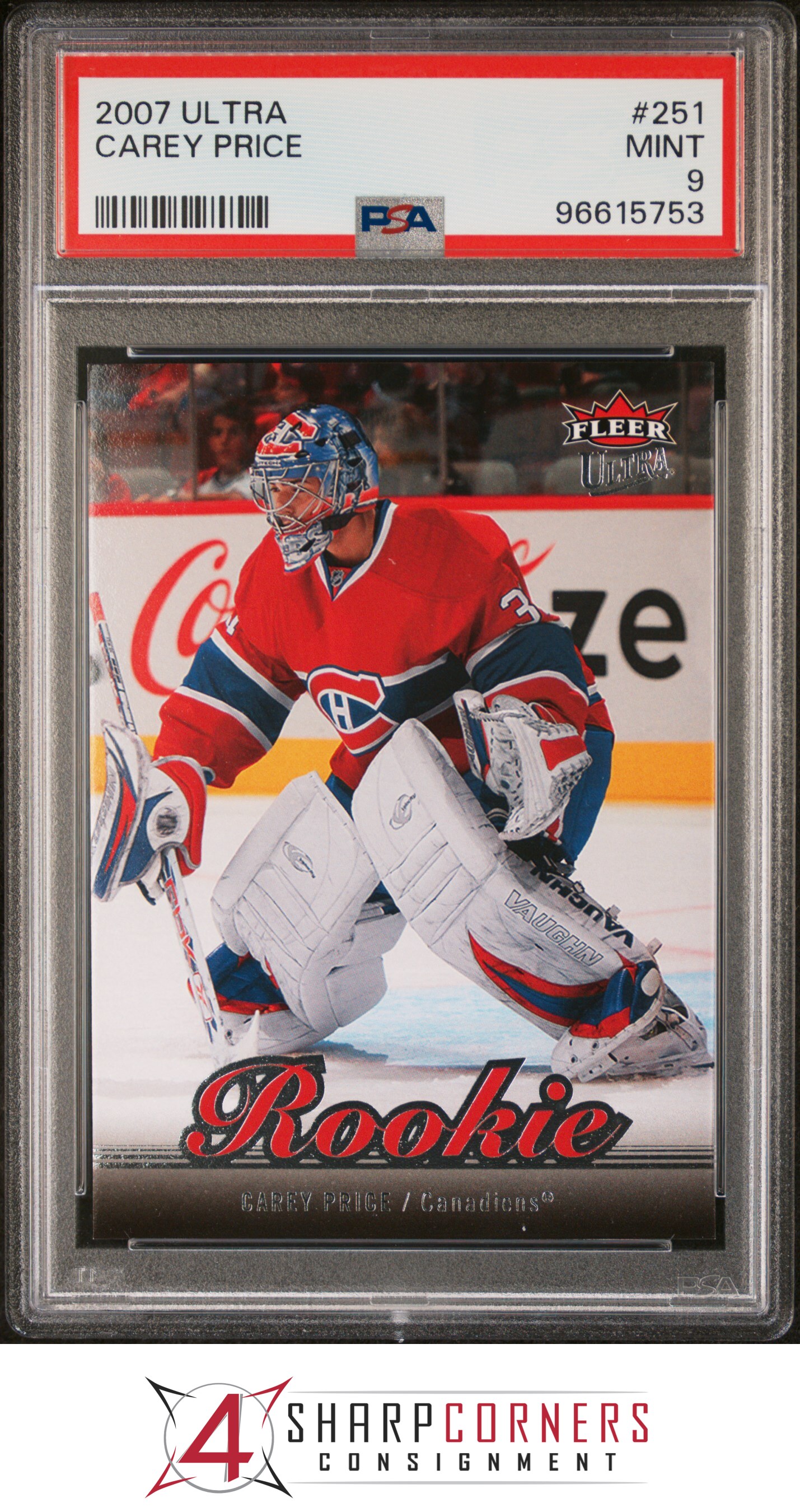 Ultra #251 Carey Price RC 2007 PSA 9 - Imagen 3 de 12