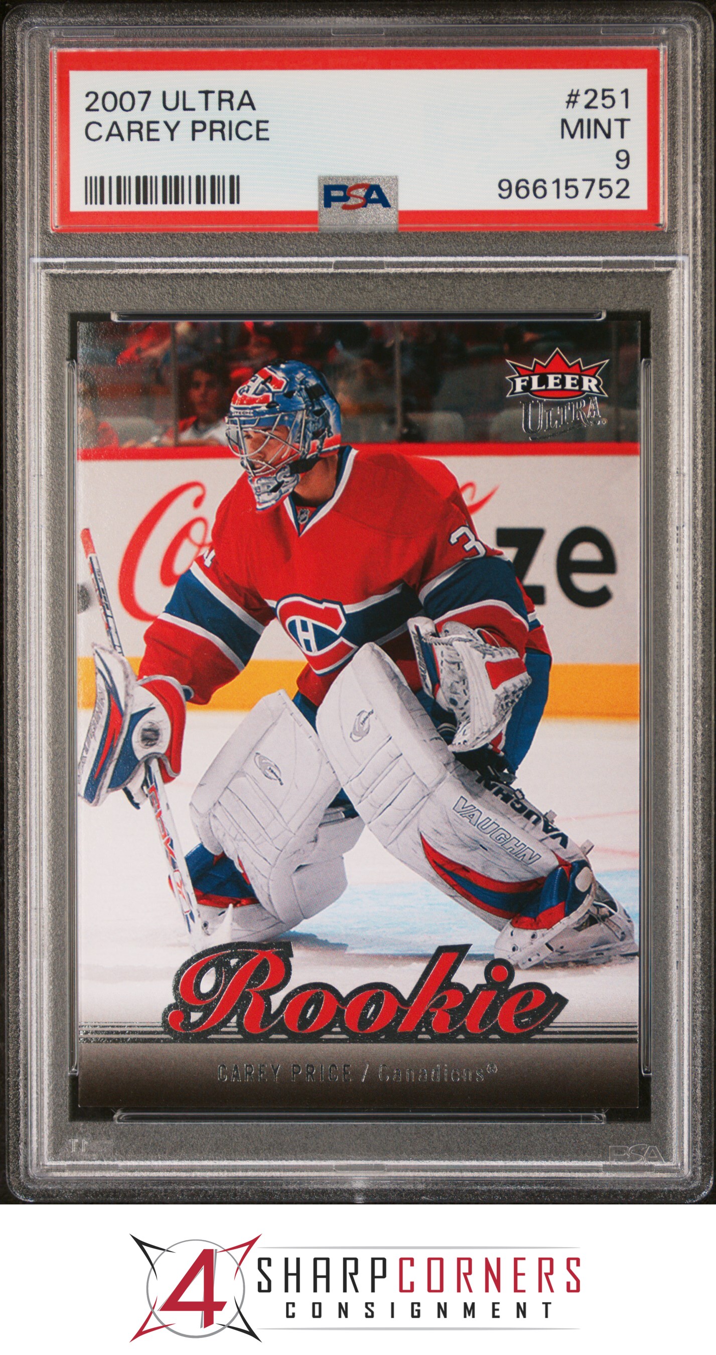 Ultra #251 Carey Price RC 2007 PSA 9 - Imagen 5 de 12