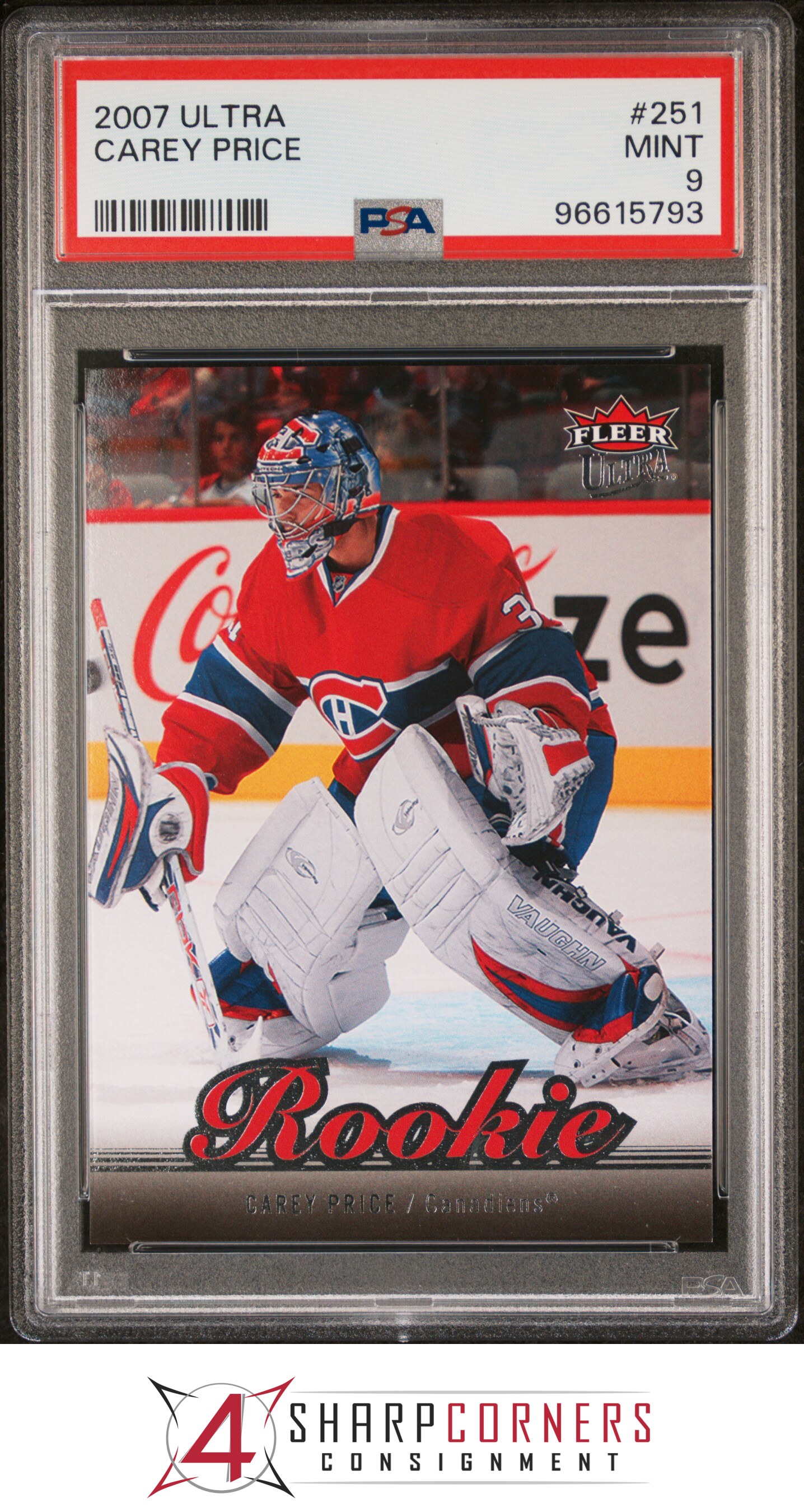 Ultra #251 Carey Price RC 2007 PSA 9 - Imagen 7 de 12