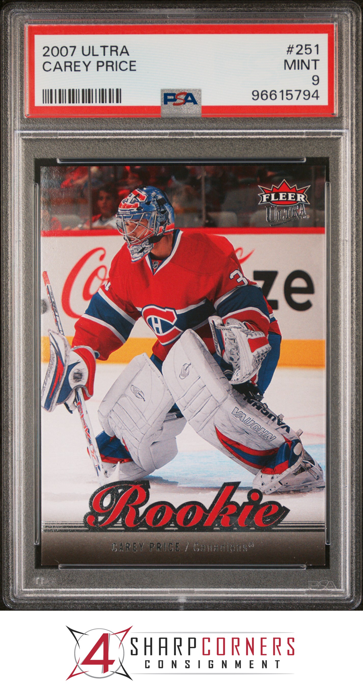 Ultra #251 Carey Price RC 2007 PSA 9 - Imagen 9 de 12
