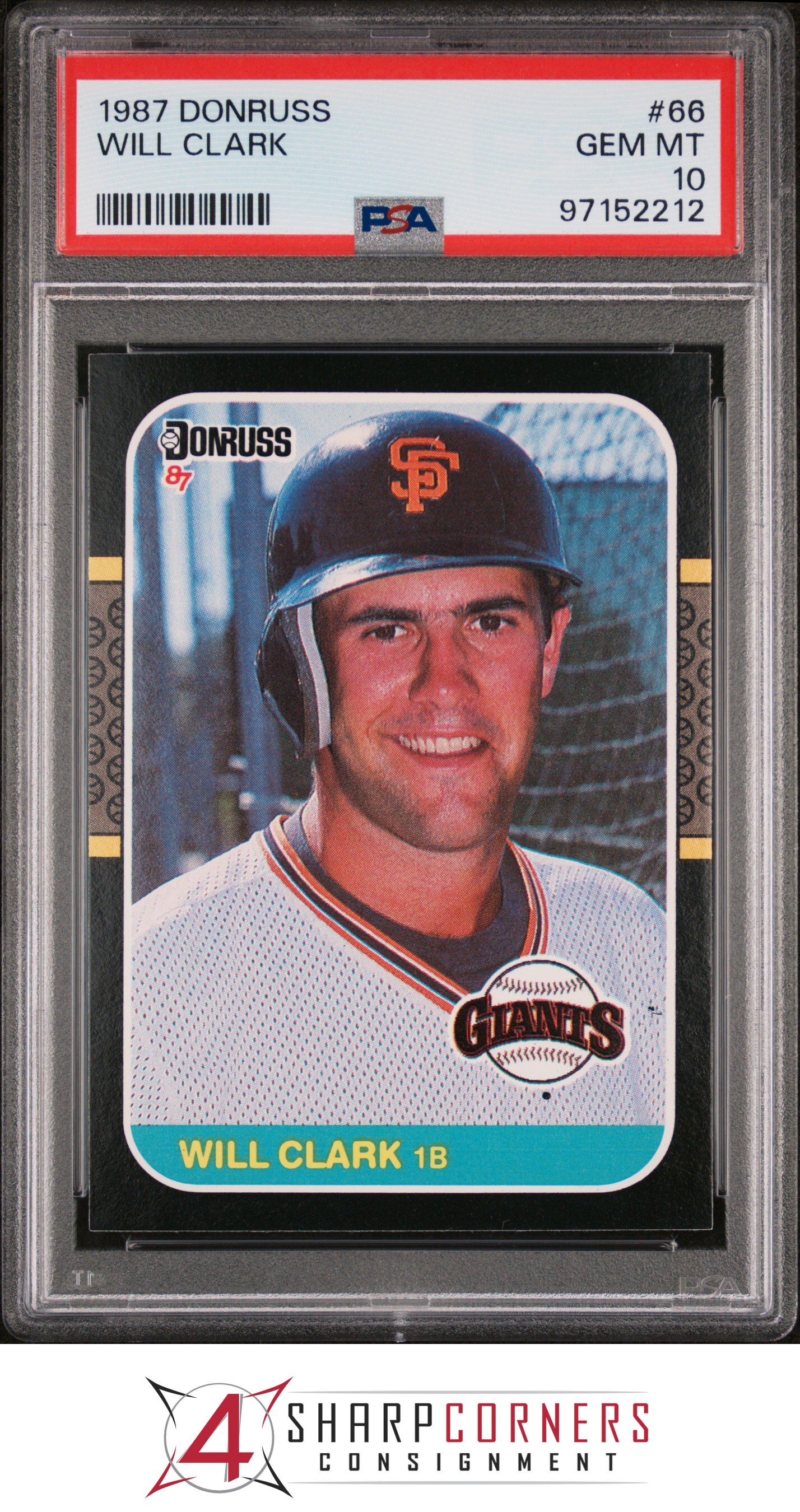 1987 DONRUSS #66 WILL CLARK RC GIANTS PSA 10 - Picture 27 of 52