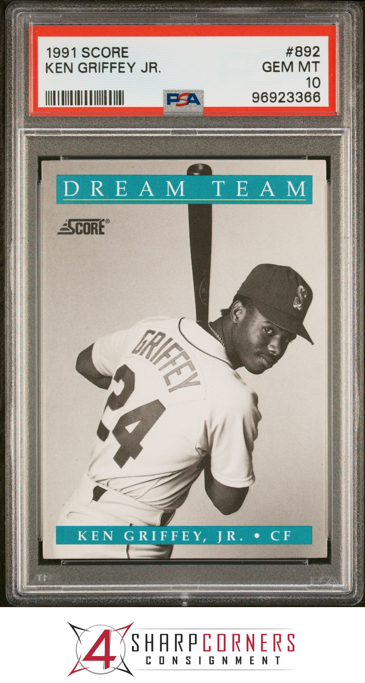 1991 SCORE #892 KEN GRIFFEY JR. DREAM TEAM MARINERS HOF PSA 10 - Picture 21 of 64
