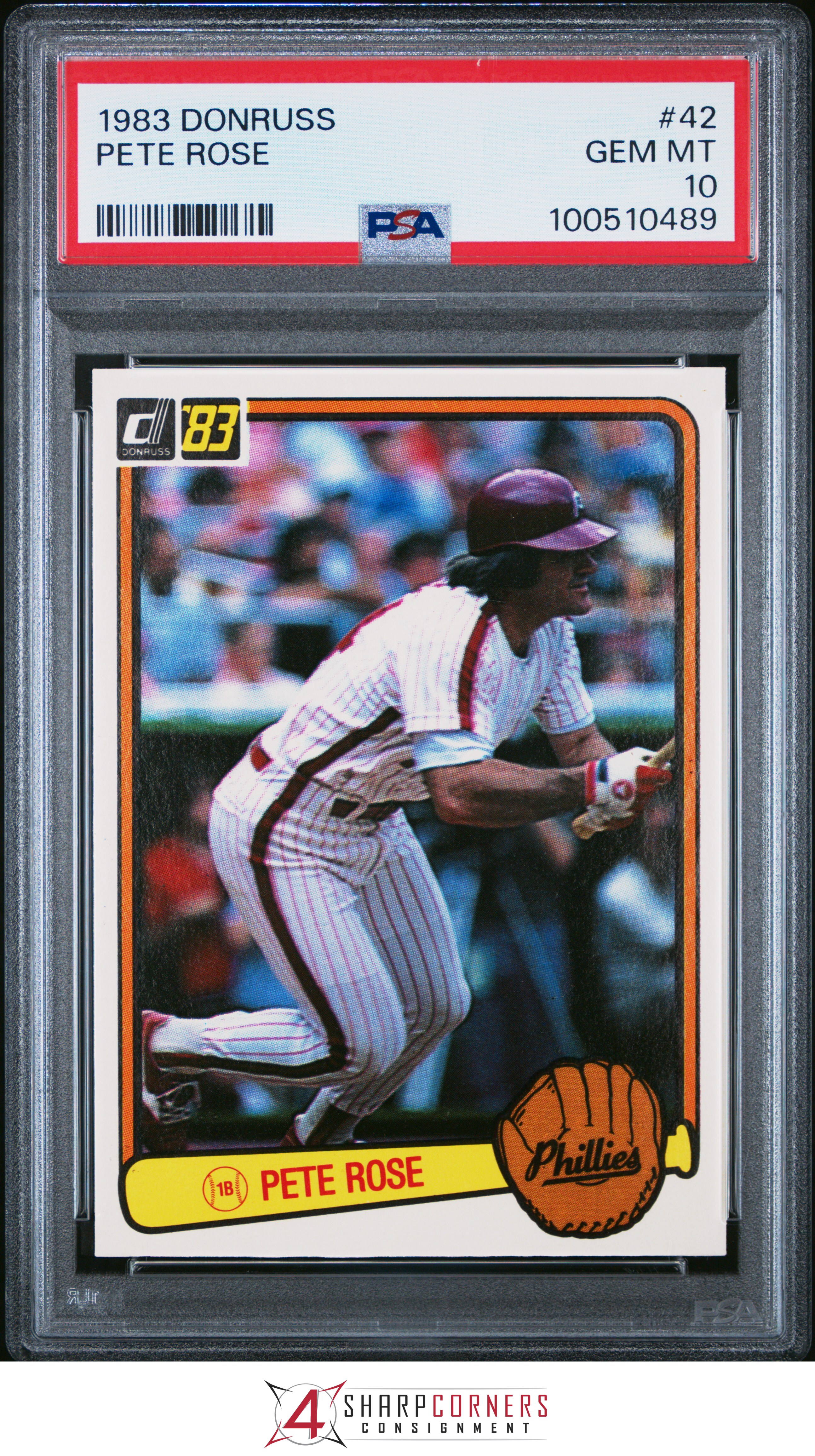 Donruss #42 Pete Rose Phillies 1983 PSA 10 - Imagen 11 de 16