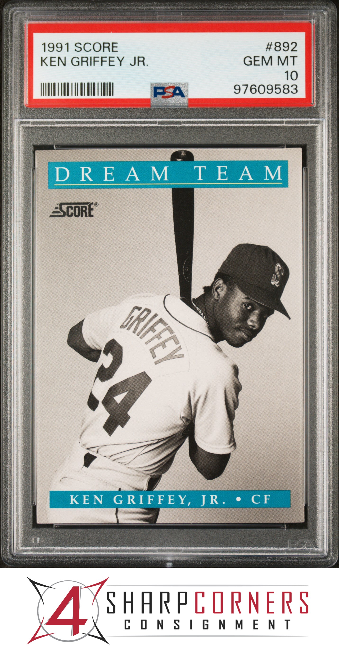 1991 SCORE #892 KEN GRIFFEY JR. DREAM TEAM MARINERS HOF PSA 10 - Picture 23 of 64
