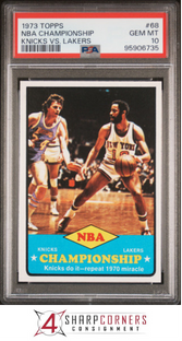 1973 NBA Championship Kniks Lakers - 4 Sharp Corners