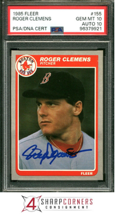 1985 Roger Clemens RC - 4 Sharp Corners