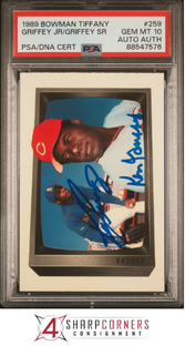 1989 Ken Griffey Jr/Sr 4 Sharp Corners