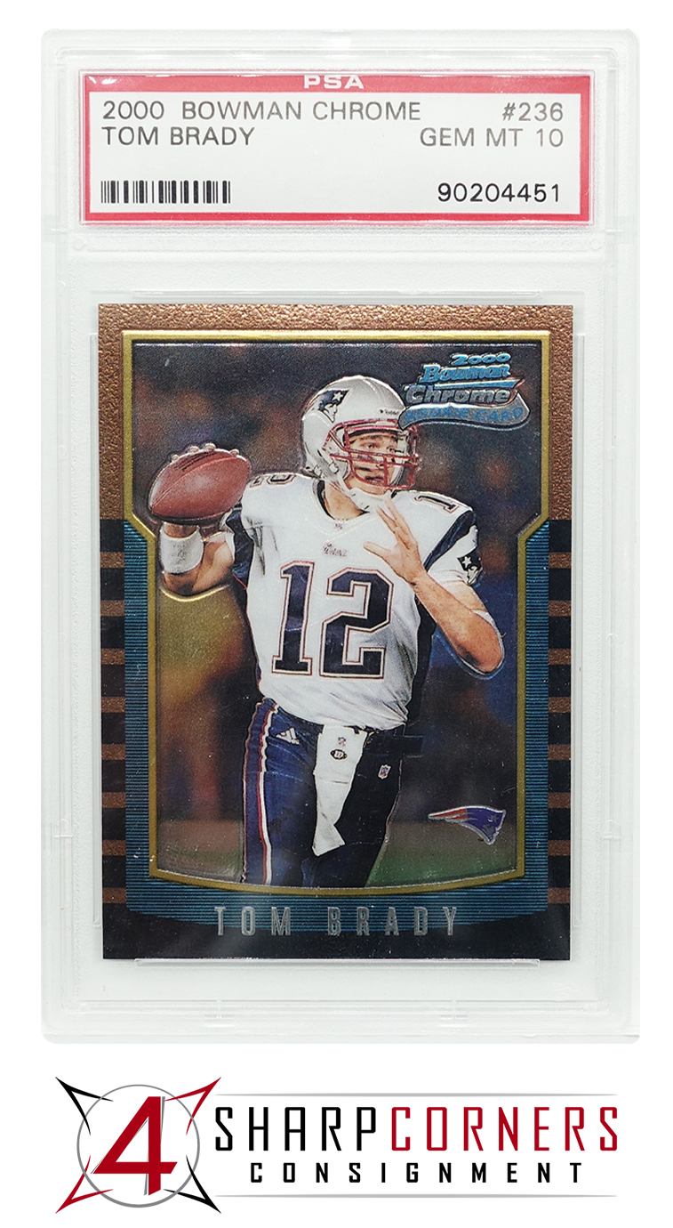 2000 BOWMAN CHROME #236 TOM BRADY RC ROOKIE PATRIOTS PSA 10