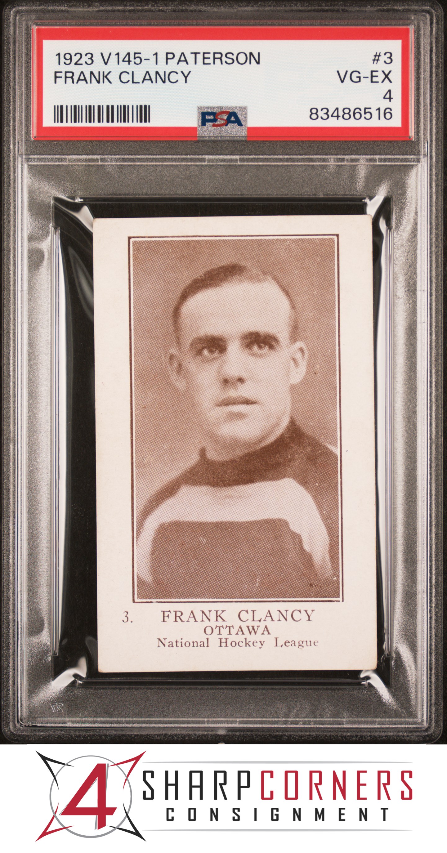 1923 V145-1 PATERSON #3 FRANK KING CLANCY RC HOF POP 9 PSA 4